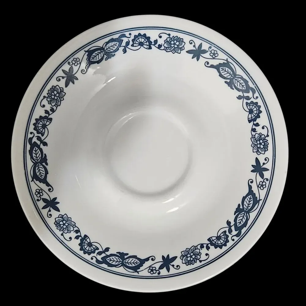 Corelle Old Town Blue Saucers Set of 4 Blue Onion Floral Corning